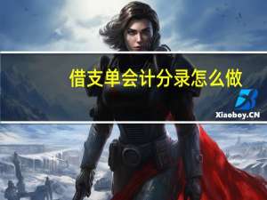 借支单会计分录怎么做