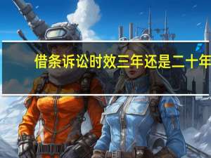 借条诉讼时效三年还是二十年