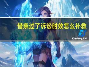 借条过了诉讼时效怎么补救