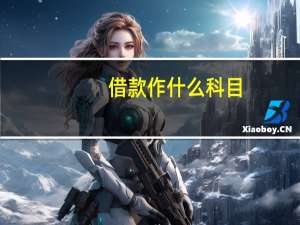 借款作什么科目