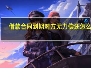 借款合同到期对方无力偿还怎么办