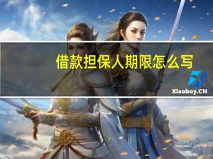 借款担保人期限怎么写