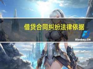 借贷合同纠纷法律依据