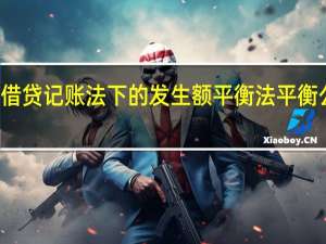 借贷记账法下的发生额平衡法平衡公式为( )