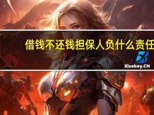 借钱不还钱担保人负什么责任