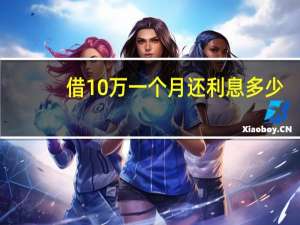 借10万一个月还利息多少