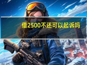 借2500不还可以起诉吗