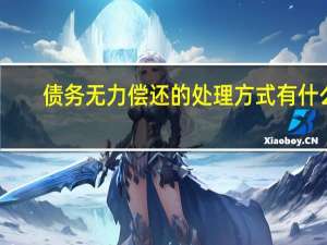 债务无力偿还的处理方式有什么