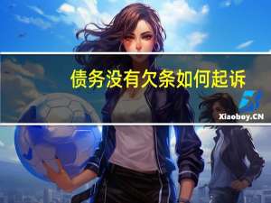债务没有欠条如何起诉