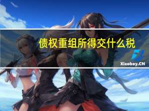 债权重组所得交什么税