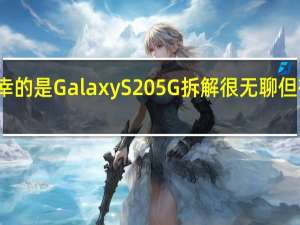 值得庆幸的是Galaxy S20 5G拆解很无聊 但有一个大问题