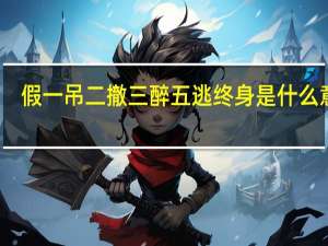 假一吊二撤三醉五逃终身是什么意思
