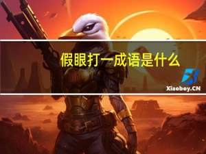 假眼打一成语是什么