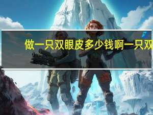 做一只双眼皮多少钱啊 一只双眼皮，一只单眼皮，好看吗