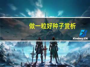 做一粒好种子赏析