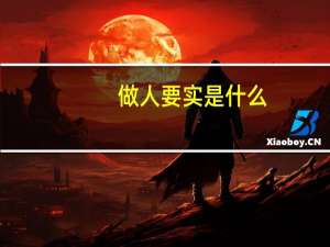 做人要实是什么