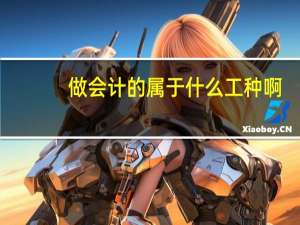 做会计的属于什么工种啊