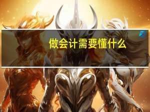 做会计需要懂什么