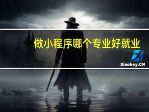 做小程序哪个专业好就业