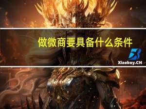 做微商要具备什么条件