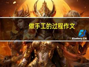做手工的过程作文
