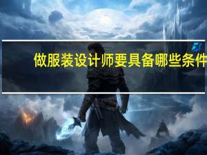 做服装设计师要具备哪些条件