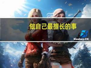 做自己最擅长的事