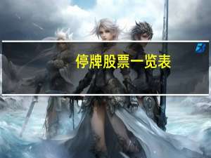 停牌股票一览表