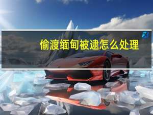 偷渡缅甸被逮怎么处理