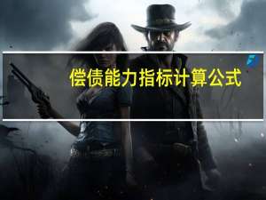 偿债能力指标计算公式