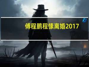 傅程鹏程愫离婚2017（傅程鹏程愫为什么离婚）