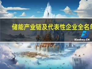 储能产业链及代表性企业全名单