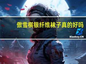 傲雪棋银纤维袜子真的好吗
