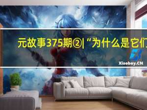 元故事 375期② | “为什么是它们”？ 到底什么情况嘞