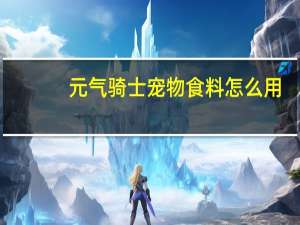 元气骑士宠物食料怎么用