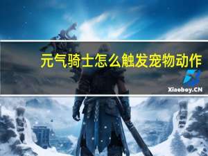元气骑士怎么触发宠物动作