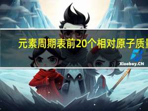 元素周期表前20个相对原子质量