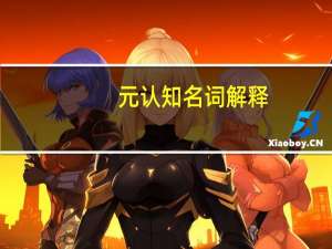 元认知名词解释