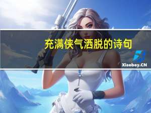 充满侠气洒脱的诗句