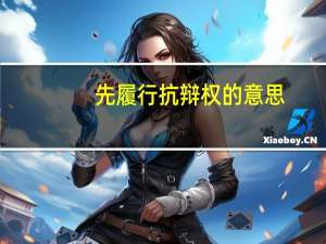 先履行抗辩权的意思