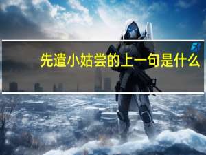 先遣小姑尝的上一句是什么