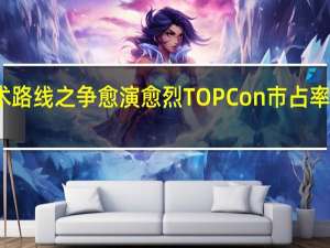 光伏技术路线之争愈演愈烈 TOPCon市占率明年或超六成