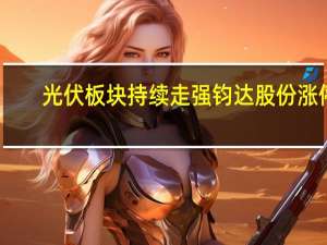 光伏板块持续走强 钧达股份涨停