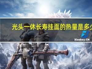 光头 一休长寿挂面的热量是多少