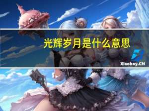 光辉岁月 是什么意思