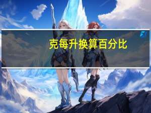 克每升换算百分比