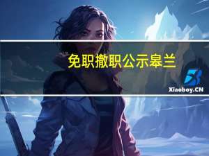 免职撤职公示皋兰（免职 撤职）