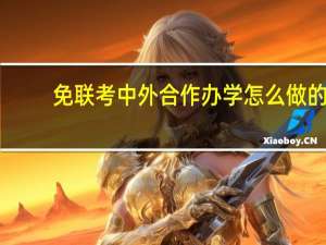 免联考中外合作办学怎么做的