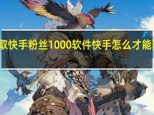 免费领取快手粉丝1000软件 快手怎么才能获得更多粉丝