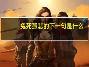 兔死孤悲的下一句是什么